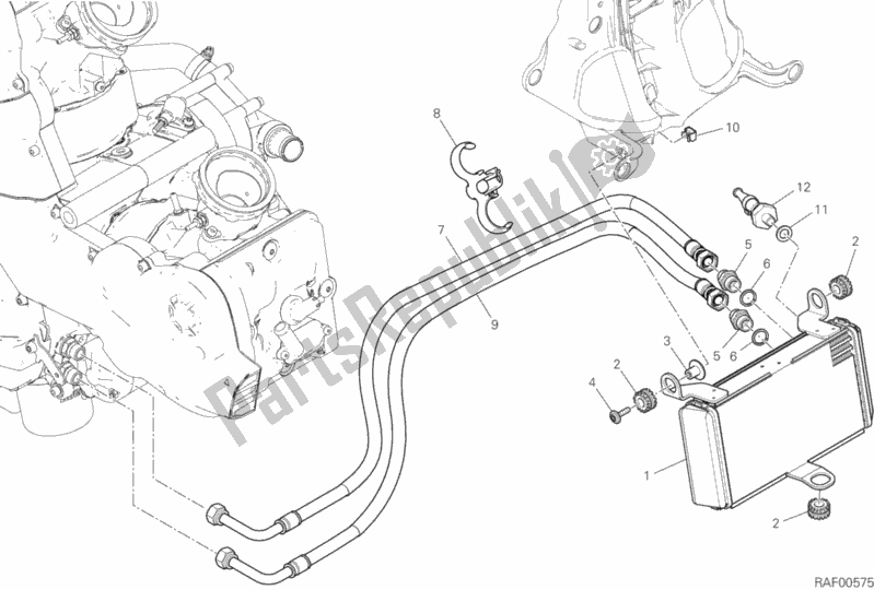Toutes les pièces pour le Refroidisseur D'huile du Ducati Multistrada 950 USA 2018
